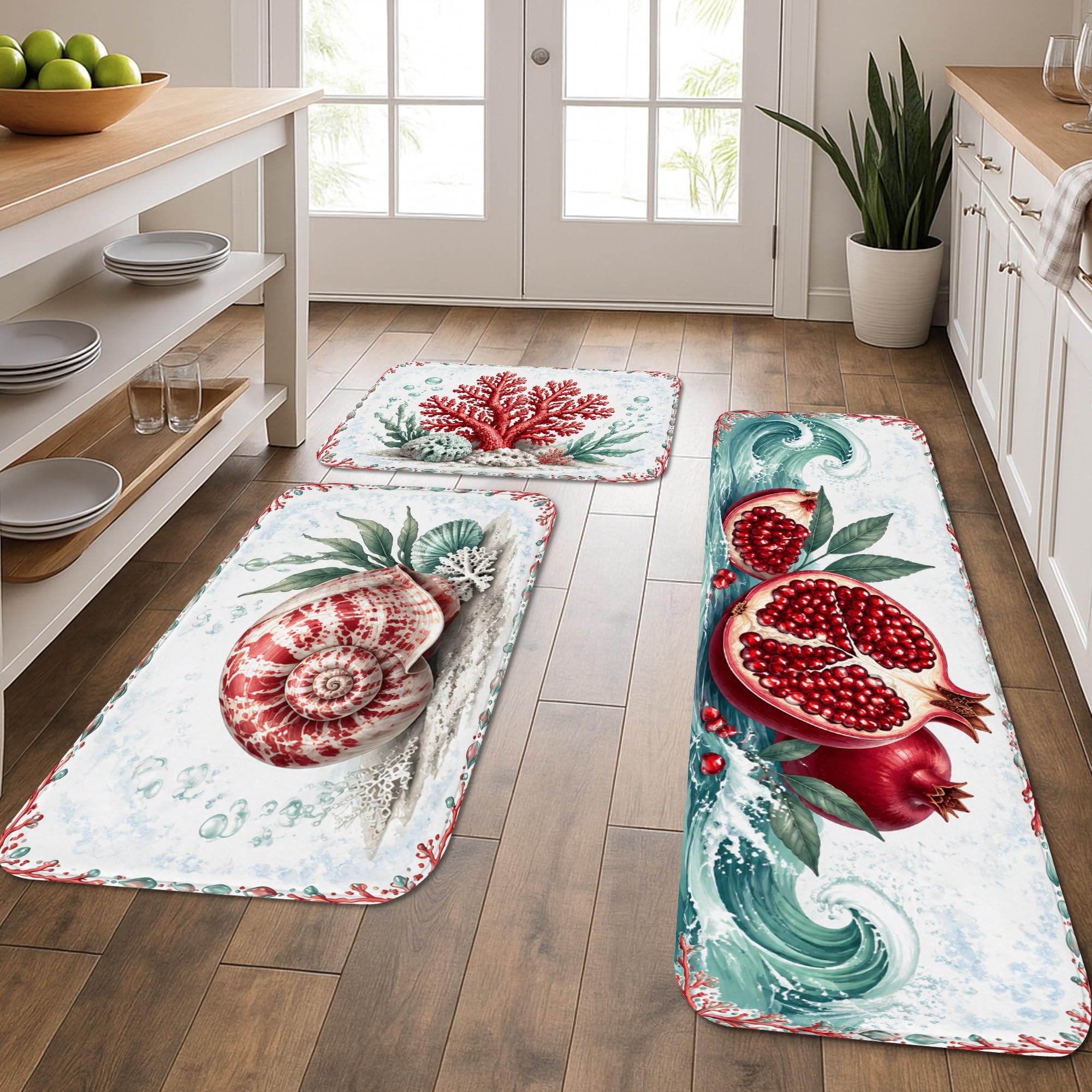 Tapis de cuisine lavables et confortables pour sol lot de 3 pièces