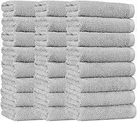 Vista 13 de Yaxa Basics Toallas de mano de algodón suave y grueso, 16 x 26 pulgadas, color blanco, paquete de 12