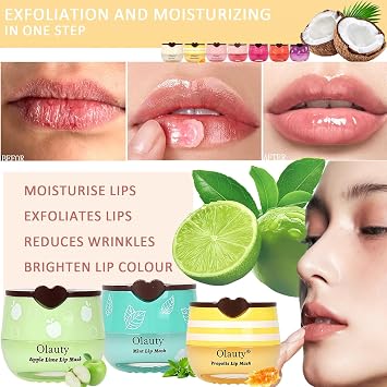 Lingyun 9 PCS Bee Honey Pot Lip Balm, Lip Sleeping Mask Set
