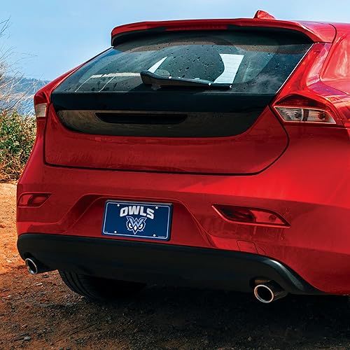 Miniatura 75 de NCAA etiqueta de metal para auto, negro