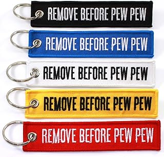 Rotary13B1 Remove Before PEW PEW - 5 Pack Key Chains - (Multi)