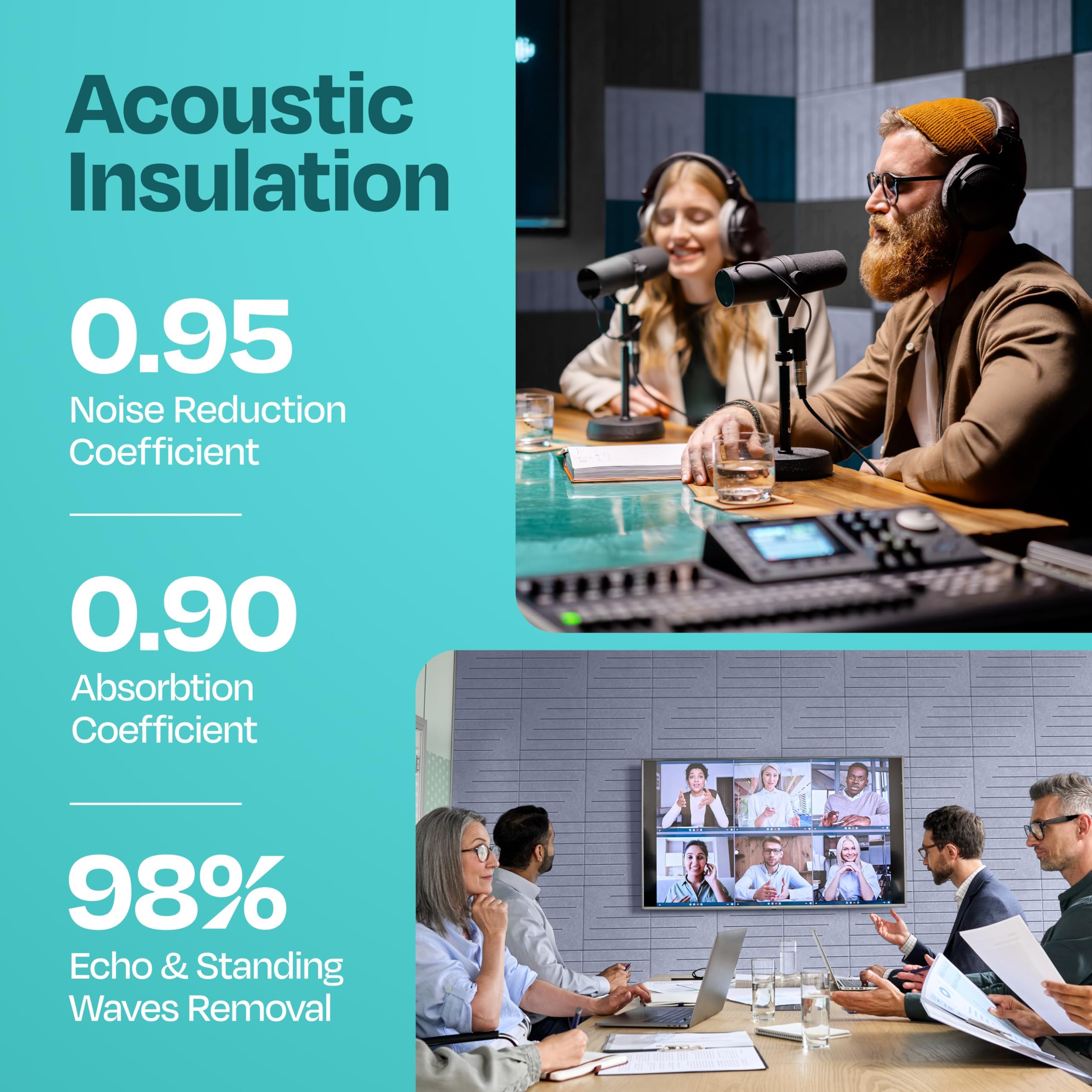 carve 3 Square Poly-fiber Beveled (12 Pack) 30cm Dusky Gray