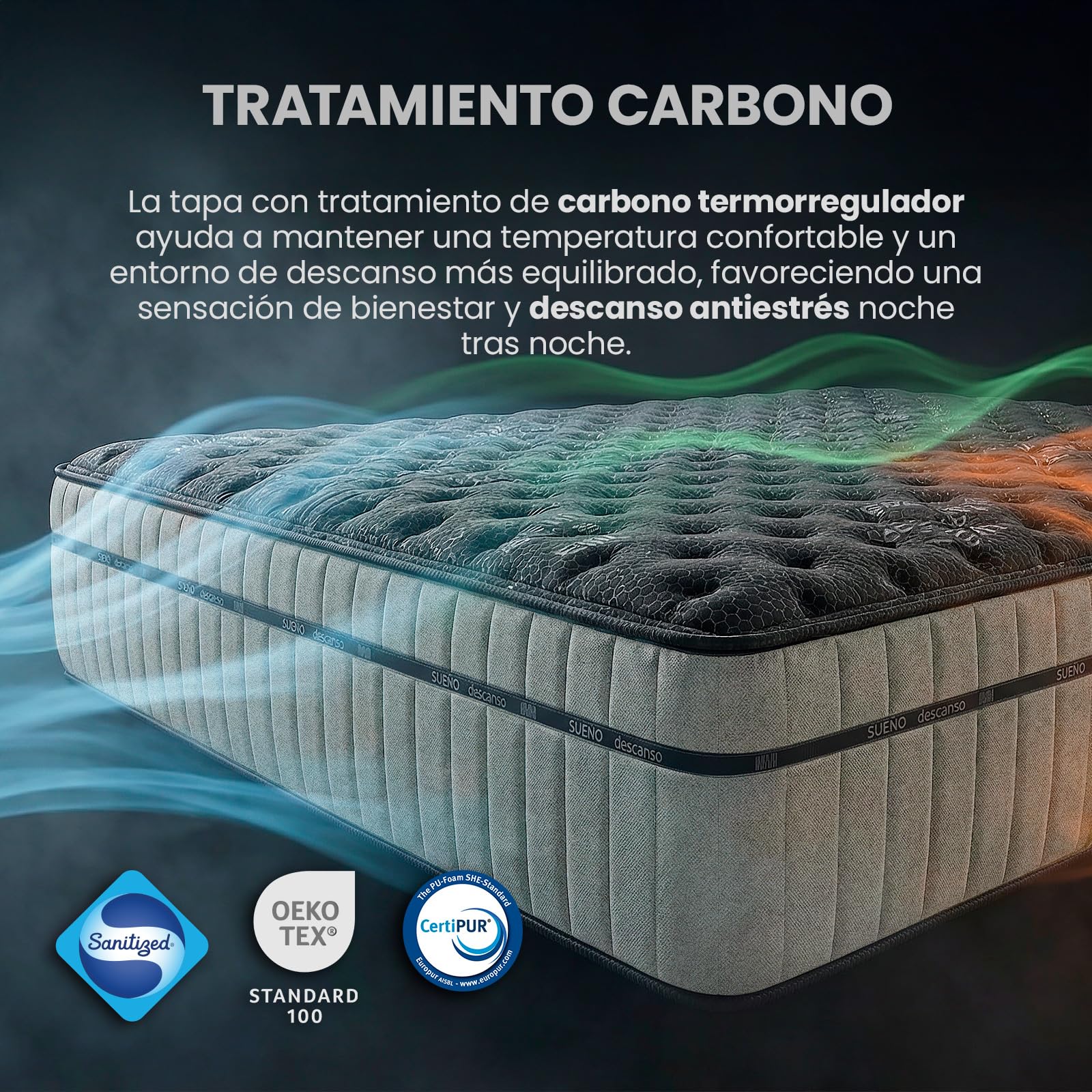 Homey - Colchón Viscoelástico Zenith Relax | Confort Óptimo | Ideal para Personas con Dolor de Espalda | Altura 30 cm | Firmeza Alta | Antiácaros, Antibacteriano e Hipoalergénico 135 x 190 - 5