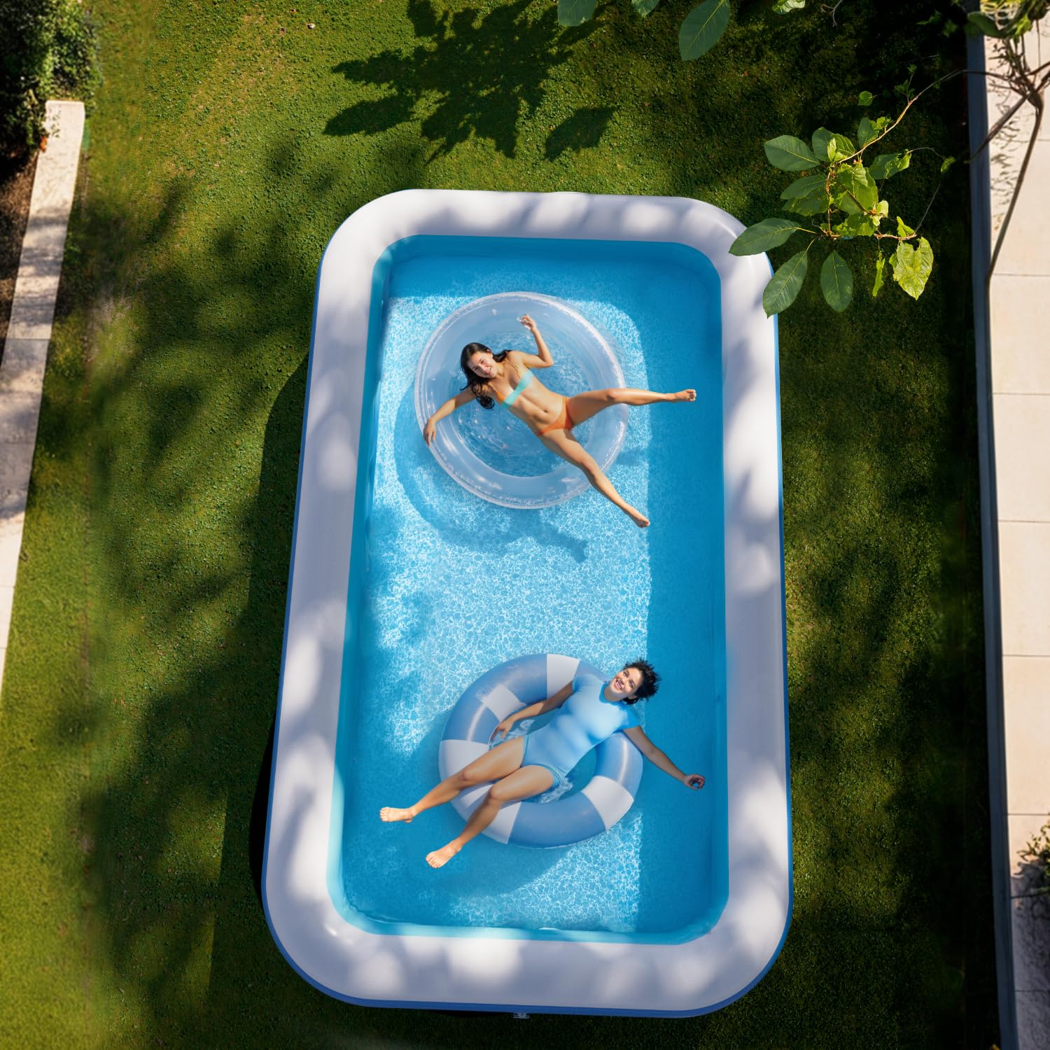 Piscina gonfiabile per adulti, piscina rettangolare per famiglie, 292,1 x 172,7 x 55,9 cm