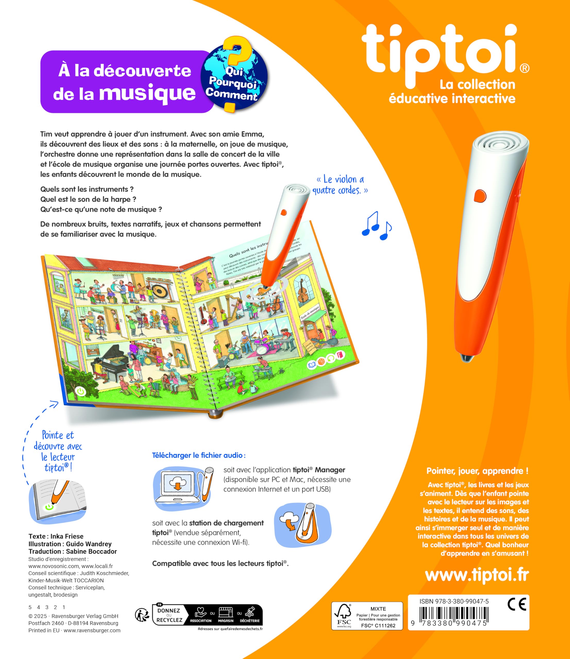 Image secondaire de Ravensburger - tiptoi® - Livre interactif - À la découverte de la musique - Jeu éducatif électronique, sans écran - A partir de 4 ans