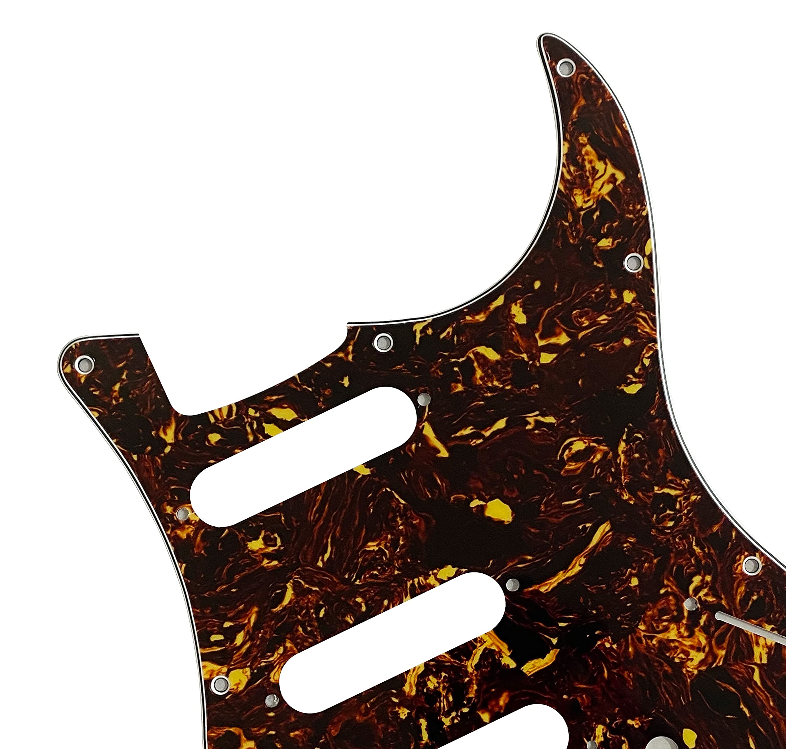 Guitar Parts For US Fender Player Stratocaster Floyd Rose HSS Style Guitar Pickguard (4 Ply Brown Tortoise)
