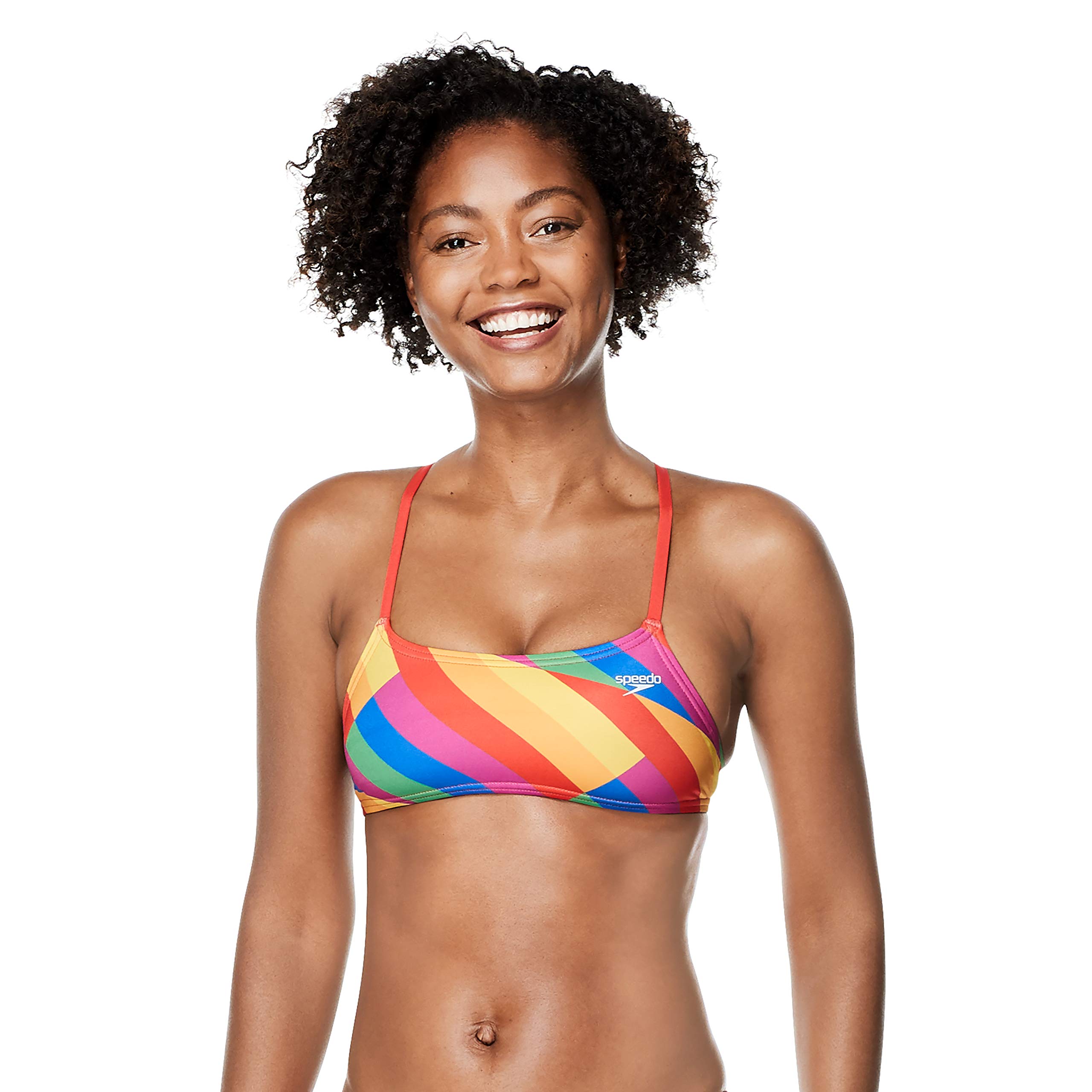 Speedo Traje de Baño Top Bikini Endurance Strappy Back Demi Parte Superior Mujer