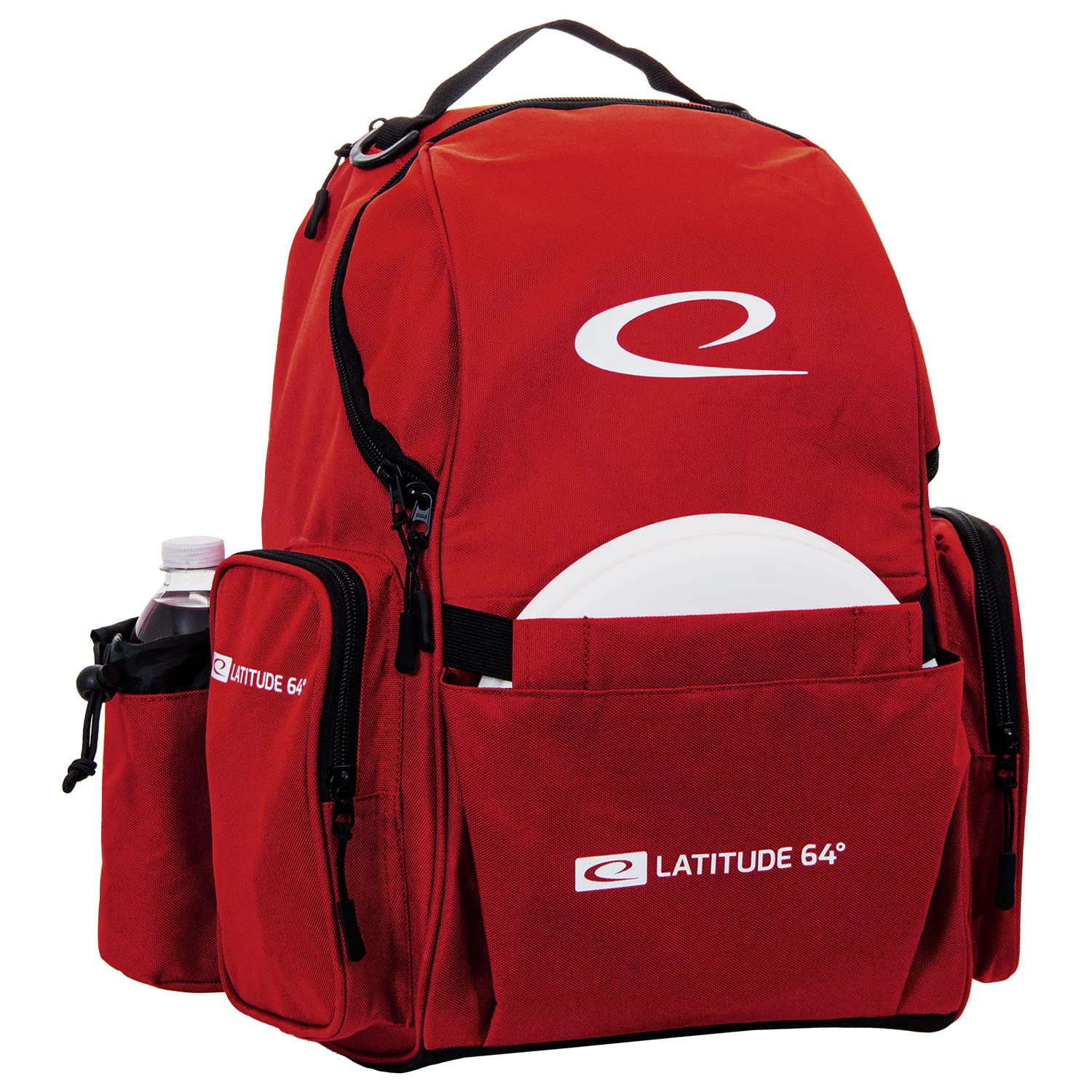 Latitude 64 Swift Disc - Mochila de golf | Bolsa ligera para frisbee con almacenamiento de más de 15 discos | Duradero y elegante (rojo salvo)