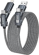 Multi Fast Charging Cable 4 in 1 [2M] Multi USB Charger Cable 100W PD with USB A to USBC/Lightning, USB-C to USB C/Lightning for iPhone 16 15 14 Pro/MacBook/iPad/Samsung Galaxy S23 S22 S21