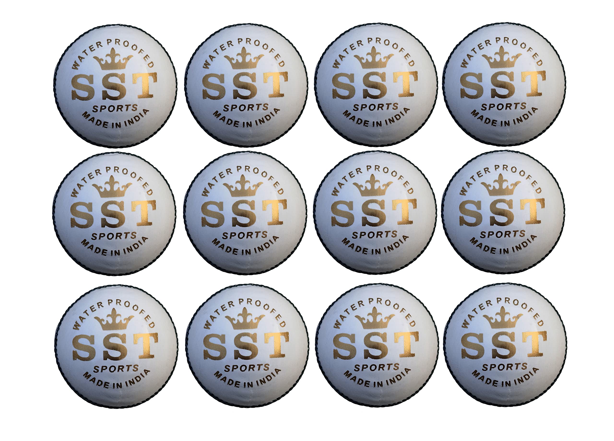 SST Leather Cricket Balls, White, Pack of 12, Genuine 50 Overs Durability and Water Resistance, 4 Pieces of Leather (B0B61983SW) Amazon Price History, Amazon Price Tracker