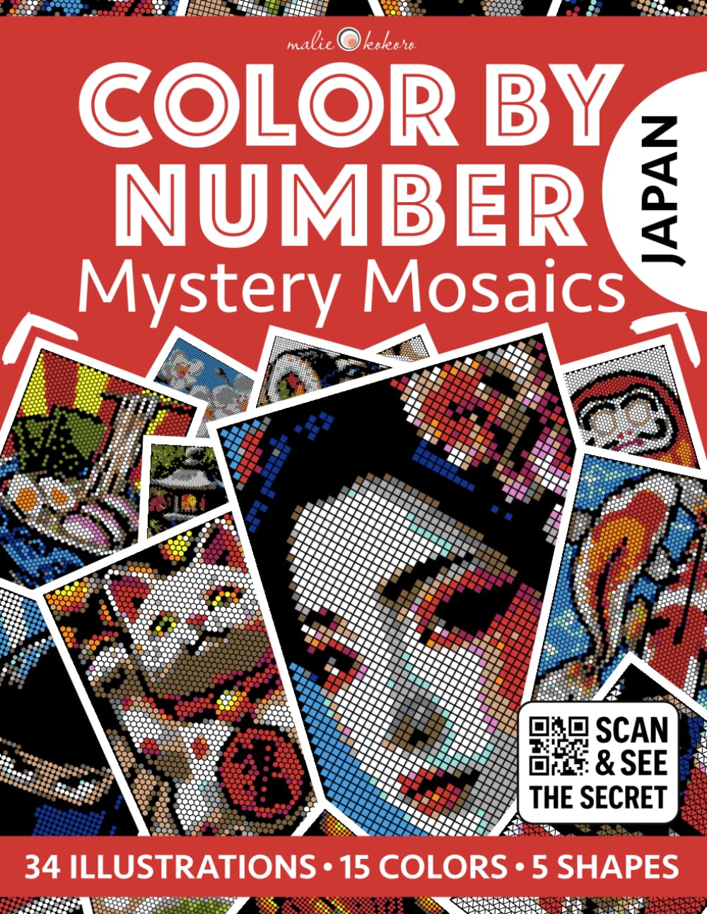 Color by Number: Japan [Premium Print] Mystery Mosaics Coloring Book for Adults | Pixel Art Coloring for Relaxation and Mindfulness: Color Quest with ... (Color by Number [Premium Print] | Pixelart)