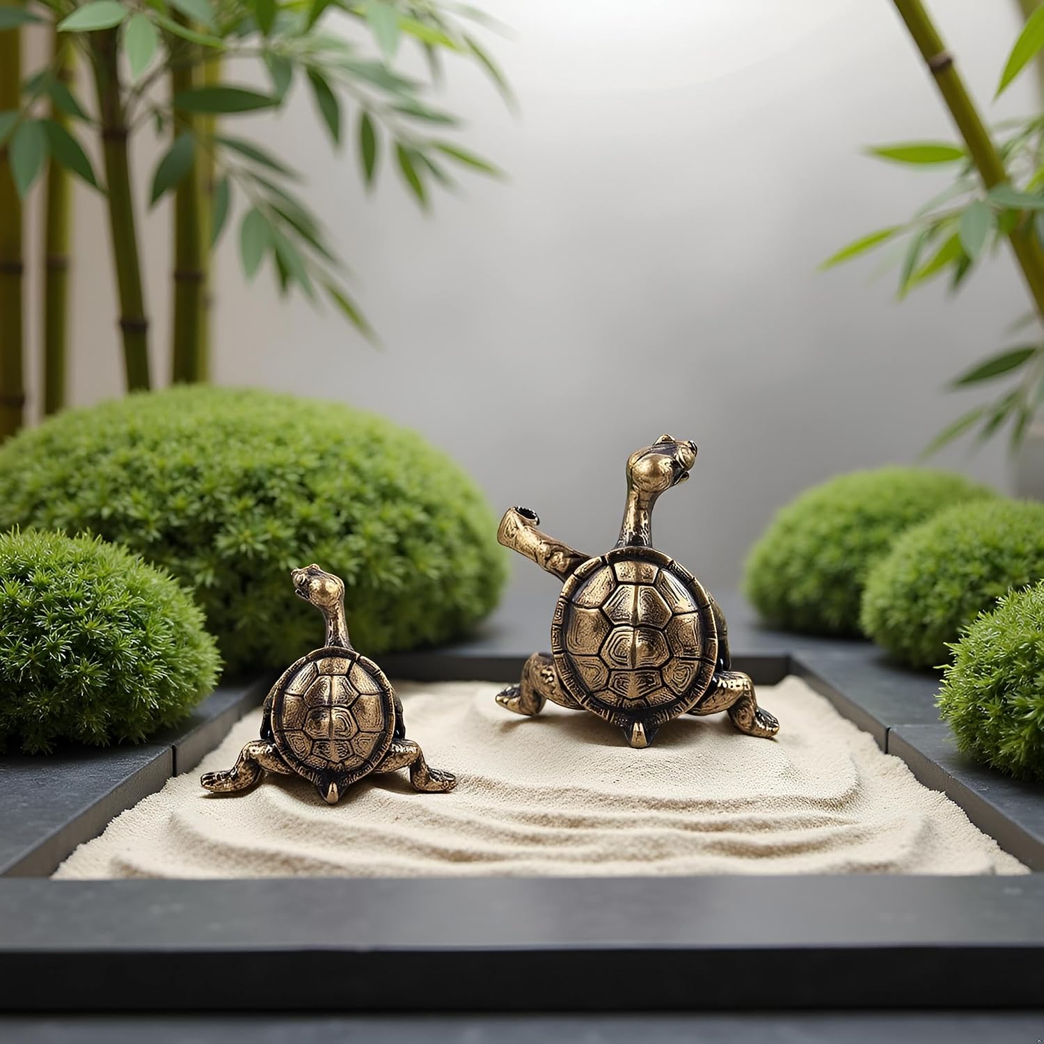 2Pcs Turtle Incense Stick Holder Exquisite Sleep Home Decor Antique Bronze Aid Handcrafted Beautiful Censer Holder Incense Holders Home Fragrance Home Décor Products