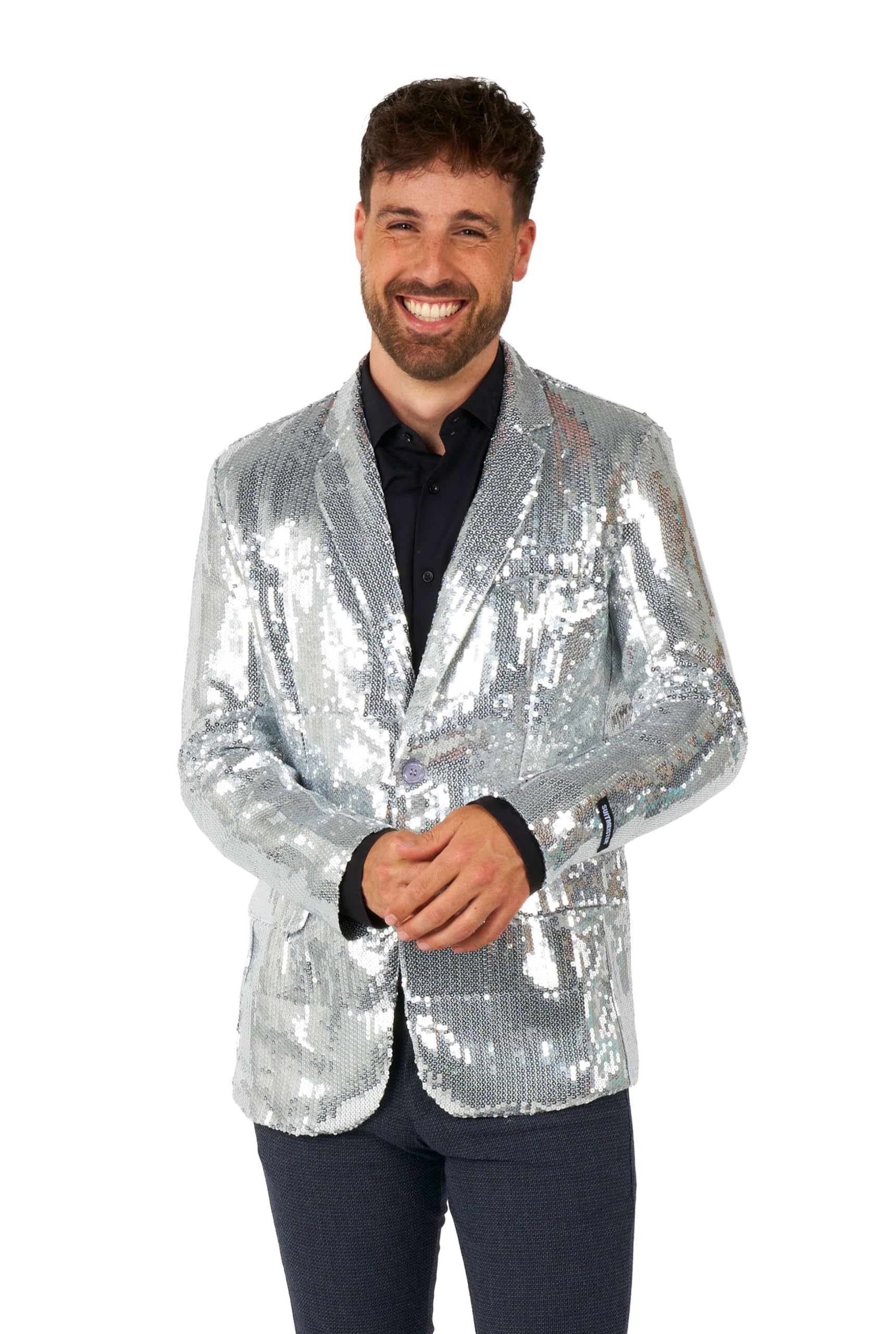 SuitmeisterSequins Party Blazer for Men - Slim Fit - Shiny Christmas, NYE, Prom Party Jacket