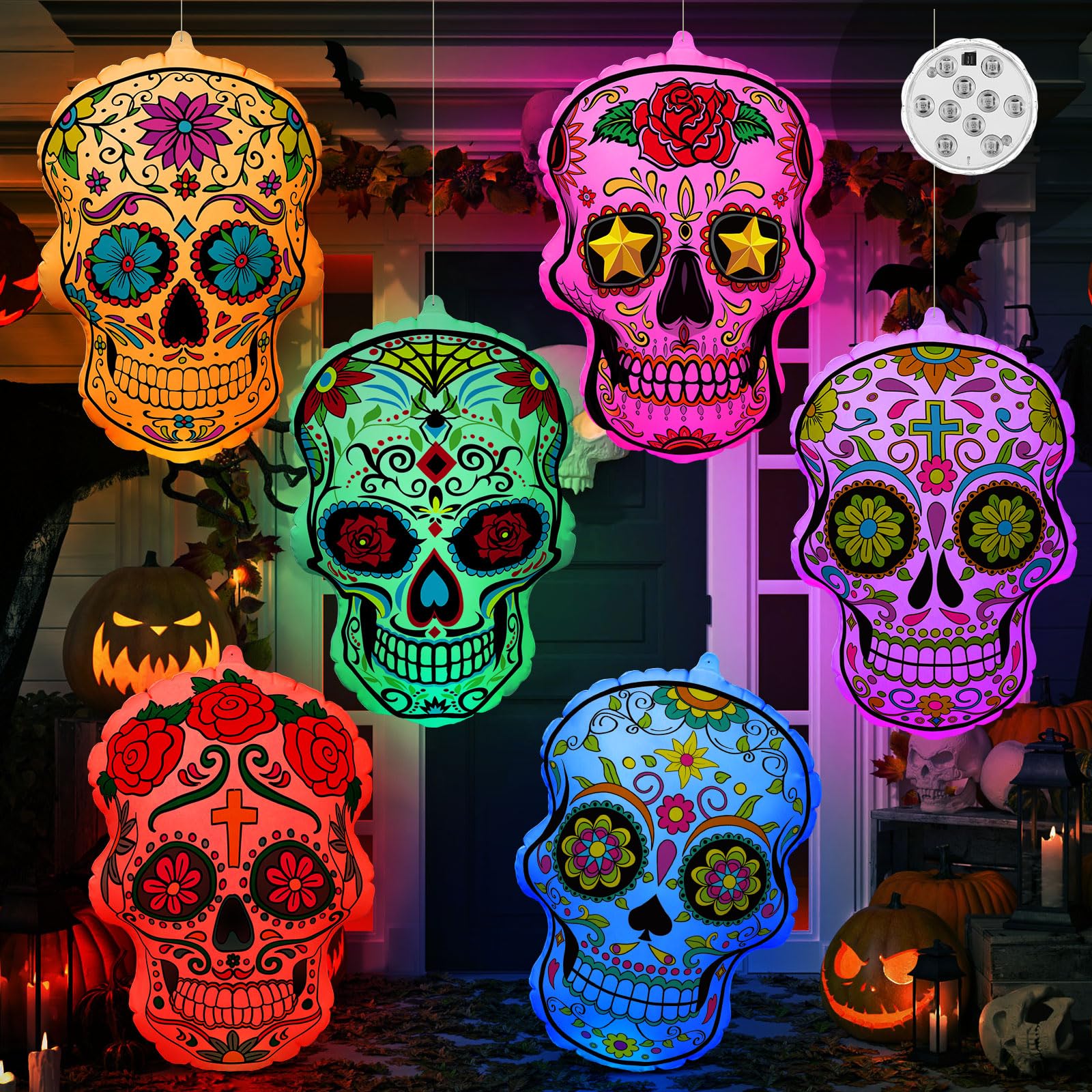 Amazon.com: Jetec 6 Pcs 24 Inch Inflatable Sugar Skull