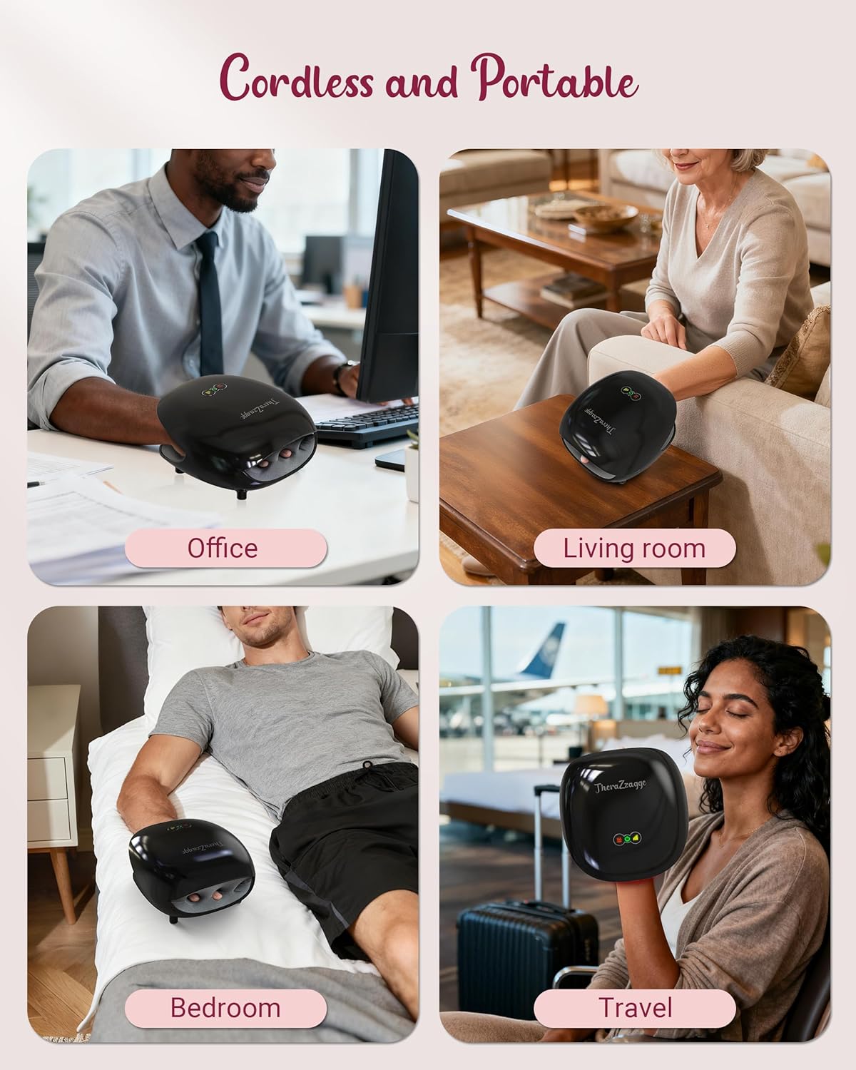 Hand Massager for Arthritis and Carpal Tunnel, Cordless Hand Massager with Heat and Compression, 3 Intensities & 3 Modes,Relaxation at Office/Home - Image 5