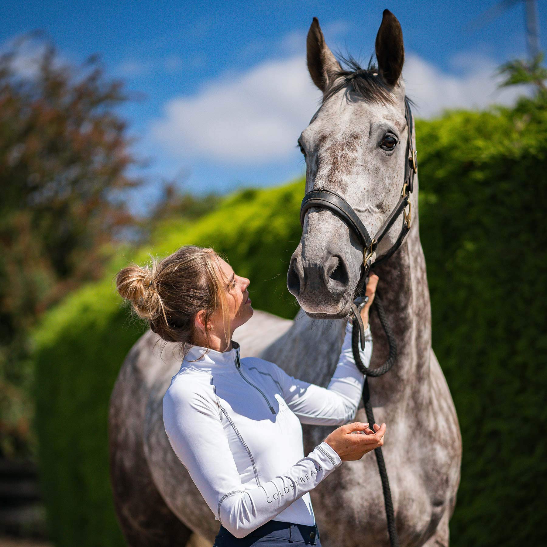 Coldstream Womens/Ladies Thermal Base Layers (M) (White/Light Grey)