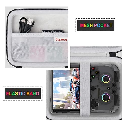 Miniatura 4 de Supmay Hard Carrying Case for New RG405V Handheld Game Console, Protective Storage Bag with Mesh Pocket for Charging USB Cable and Other