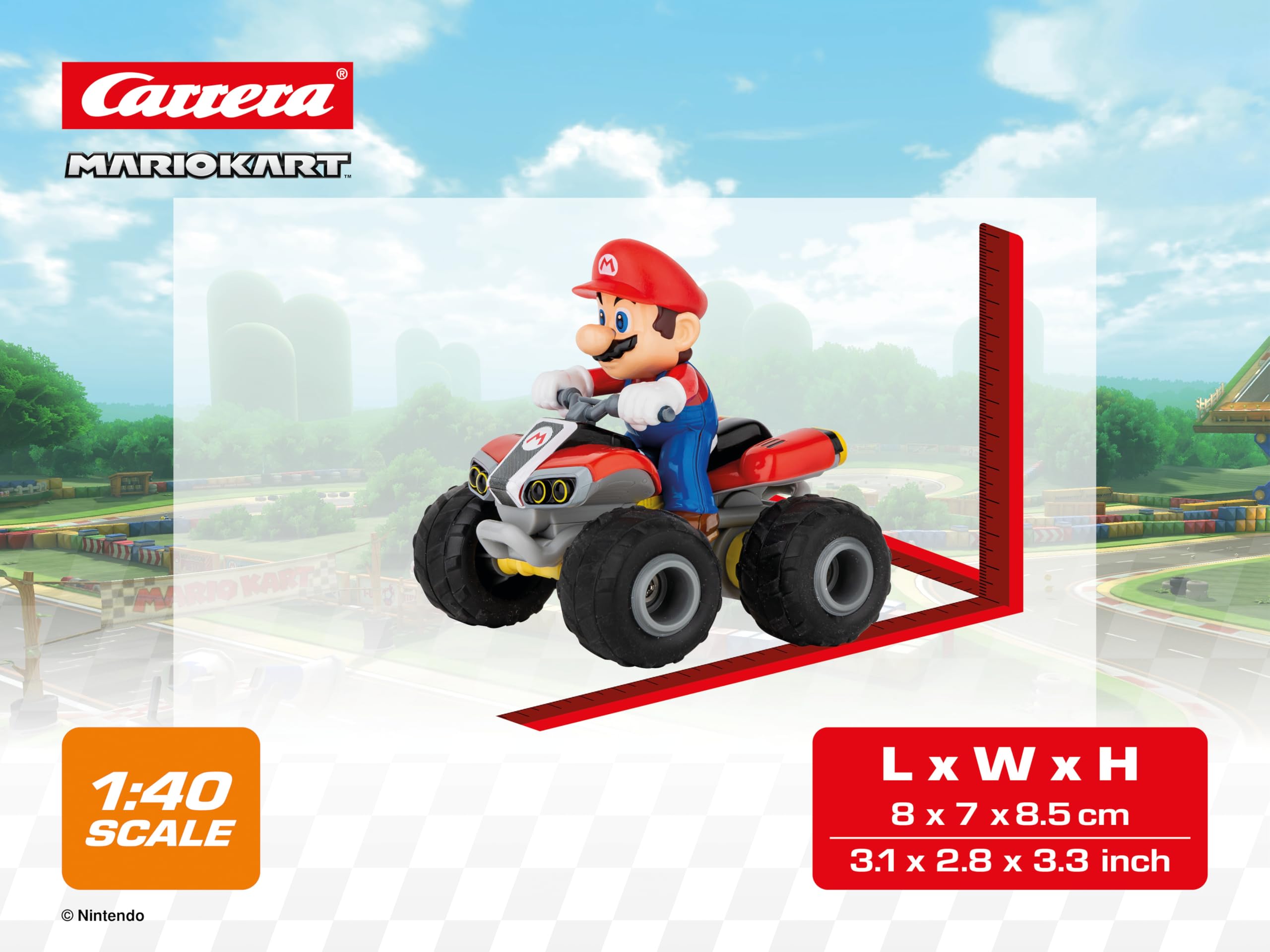 Carrera - 370400020-2,4 GHz Mario Kart, Mario - Quad 1:40