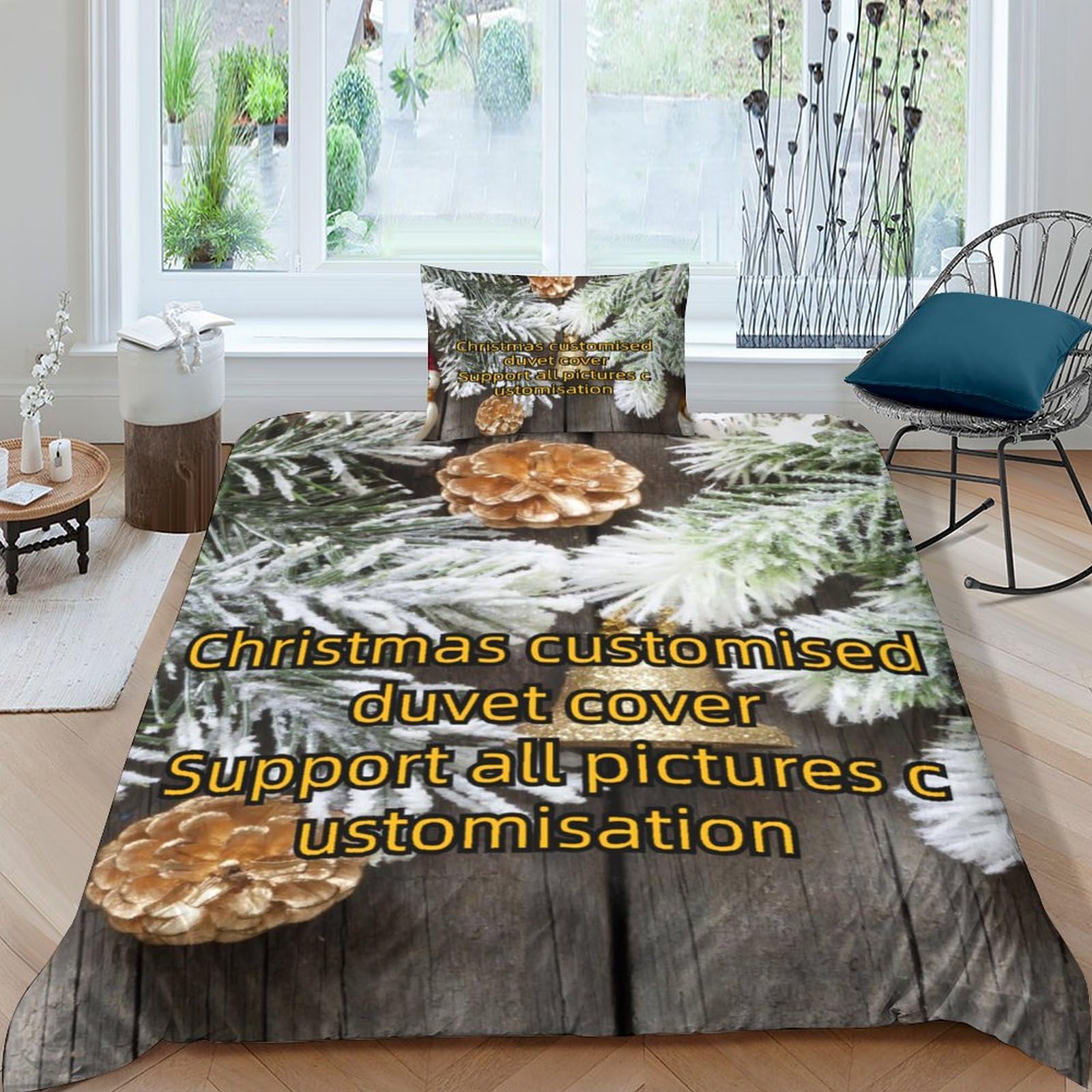 Ensemble de bedding personnalisé photo pour décoration de chambre moderne