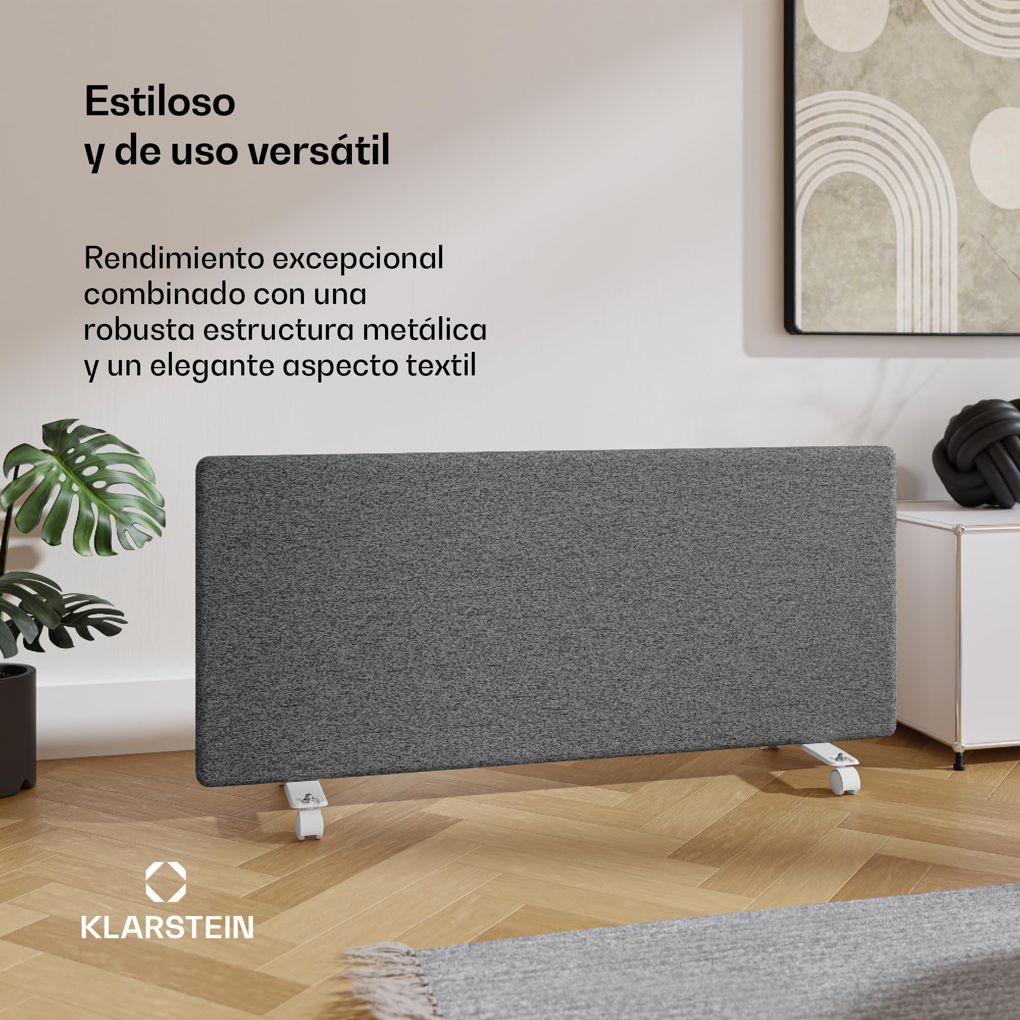 Blumfeldt ThermaTouch Convector Eléctrico - 2000W, Termostato Electrónico, Temporizador 24h, Protección IP24, Montaje en Pared o Independiente, Calefactor Convector para 20 m², Gris