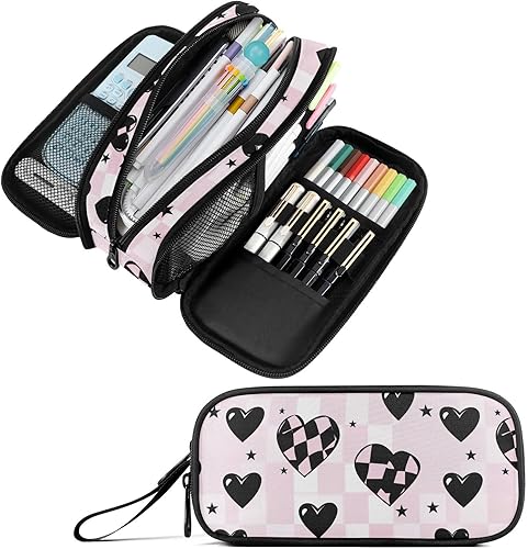 Miniatura 13 de Fustylead Estuche transparente de gran capacidad para lápices, bolsa de maquillaje multiusos, bolsa organizadora de almacenamiento para oficina