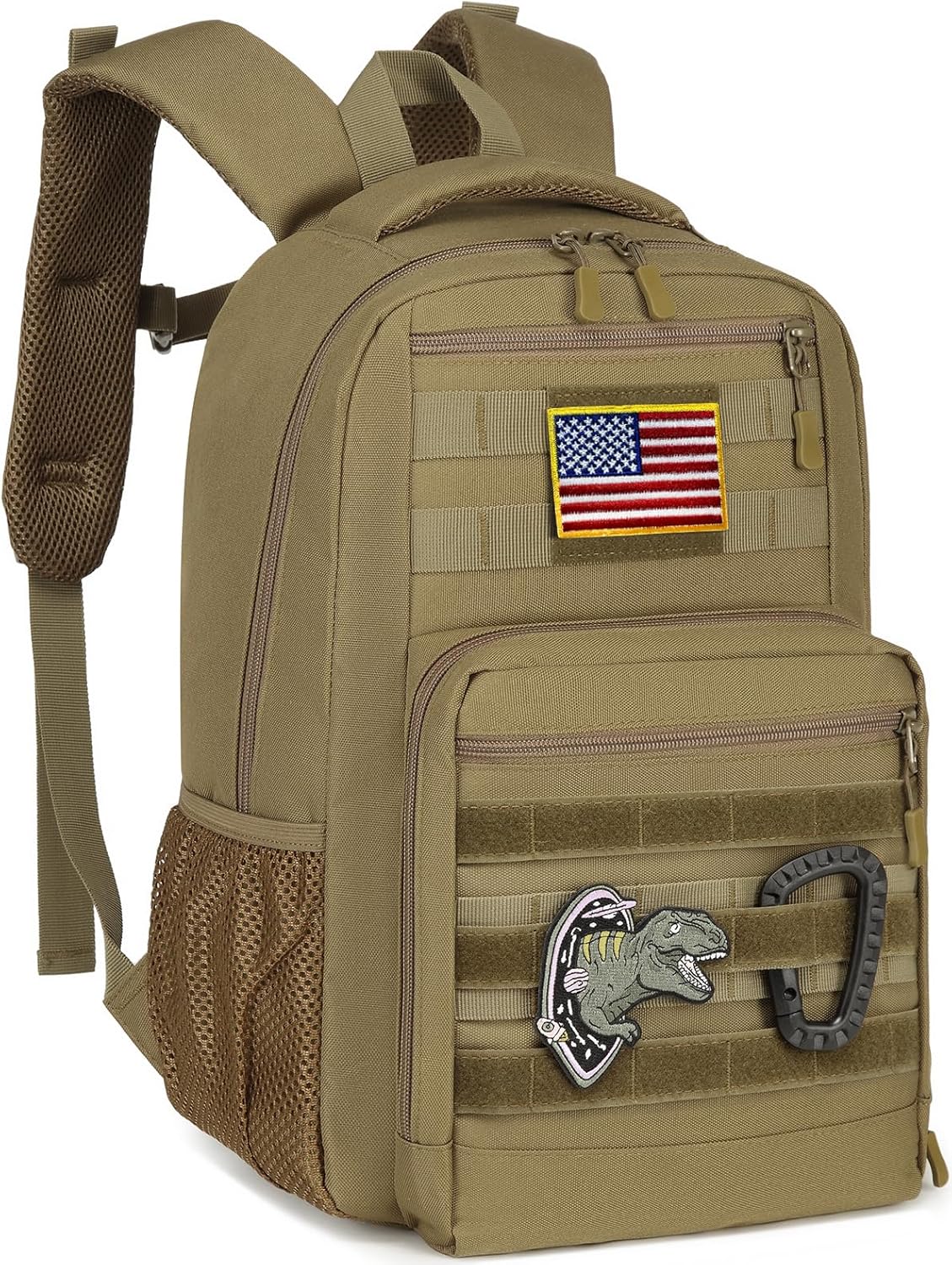 Kids tactical Backpack for Boys School Bag 20L mini Children Backpack for Outdoor Camping Travel (Black CM)