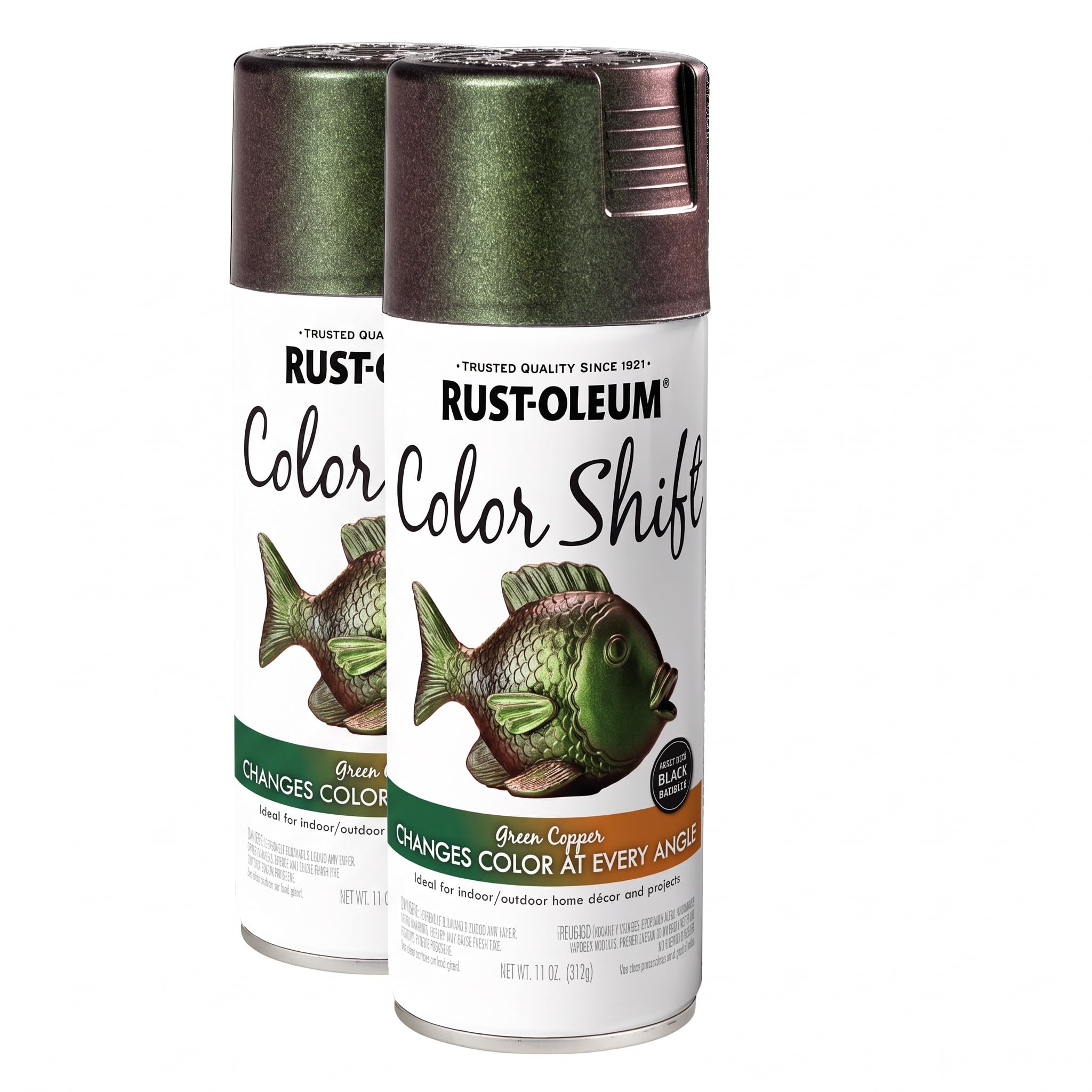 Rust-Oleum 372478 Specialty Color Shift Spray Paint, 11 oz, Green Copper (Pack of 2)