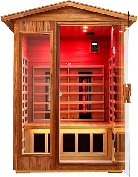KUNSANA outdoor 2-person ceramic infrared sauna