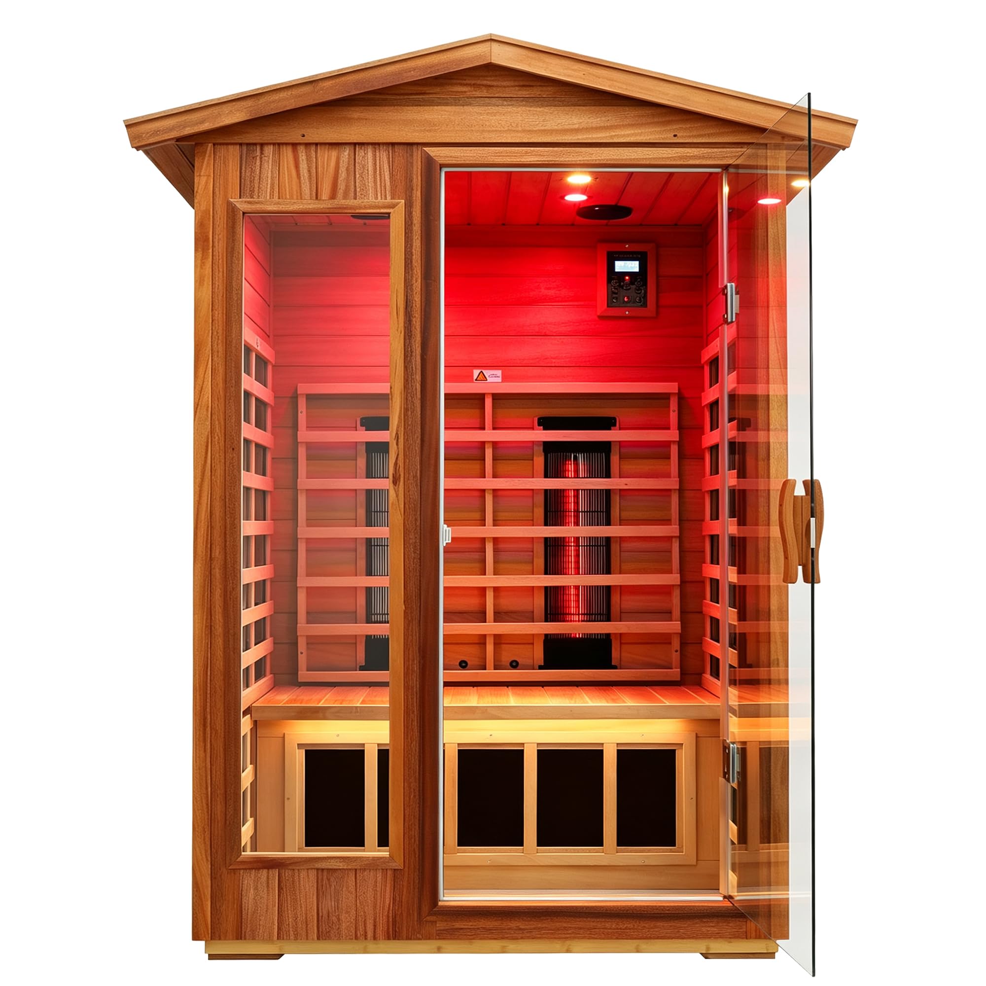 KUNSANA 2 person low EMF ceramic infrared sauna
