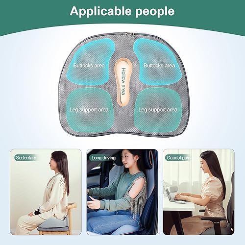 Miniatura 5 de Large Memory Seat Cushion for Desk Chair, Non-Slip 3D Office Chair Cushions for Pressure Relief Sciatica & Tailbone Back Pain Relief,Ergonomic