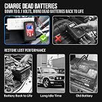1.75A Car Battery Charger, 6V and 12V Smart Fully Automatic Battery Charger Maintainer, Trickle Charger, Battery Desulfator for Car, Lawn Mower, Motorcycle, Boat, Marine Lead Acid Batteries