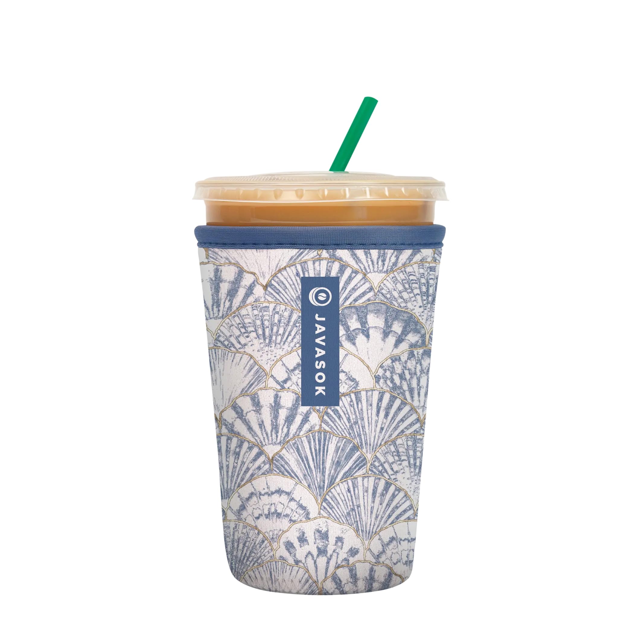 Sok It JavaSok Iced Coffee &amp; Cold Soda Insulated Neoprene Cup Sleeve (Shore Thing, Medium: 22-28oz)