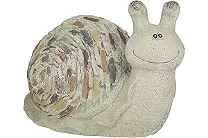 Concrete Garden Animals: Deco 79's Gray Polystone Snail Sculpture