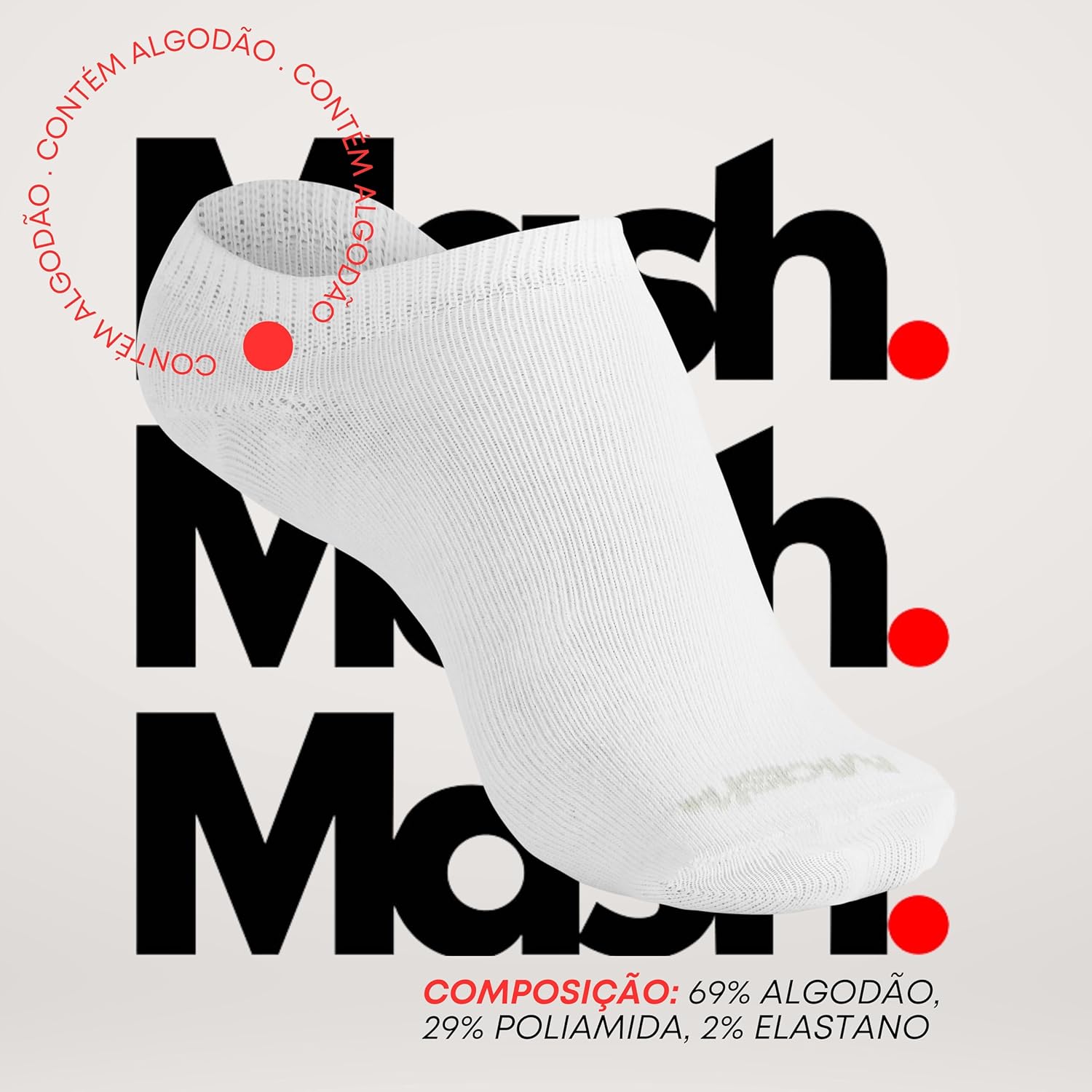 Kit 10 Pares Meia Invisível Mash Unissex Algodão Sapatilha Cano Baixo em promoção! Veja a oferta e mais achadinhos de Moda íntima 6 Hoje é o melhor dia para comprar Kit 10 Pares Meia Invisível Mash Unissex Algodão Sapatilha Cano Baixo com aquele preço maroto! Promoção! Aproveite a oferta! 6