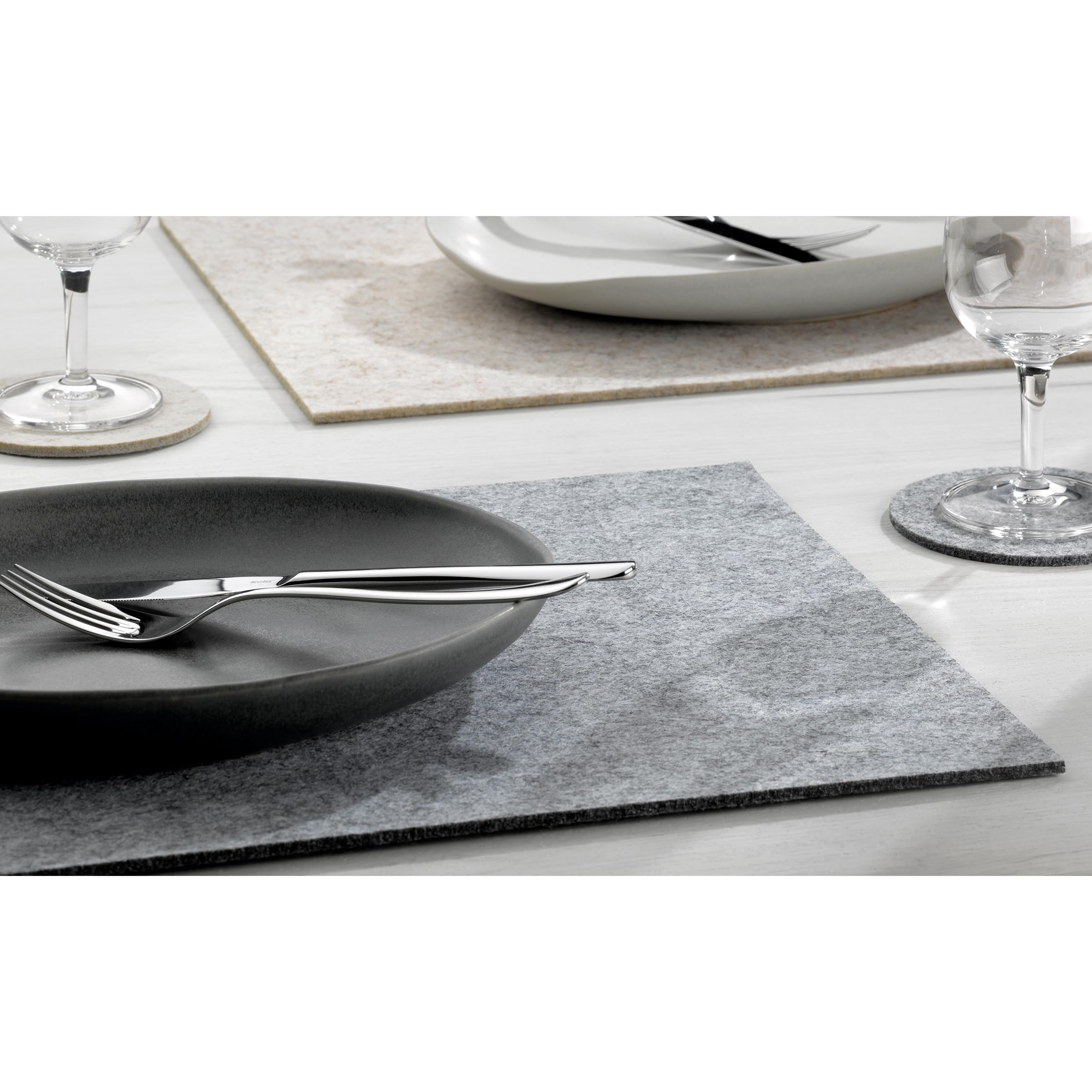 kela Set di 4 tovagliette ALIA, tovagliette 45 x 30 x 0,4 cm, tovagliette in feltro lavabili, beige