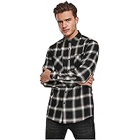 Urban Classics Hemd Checked Flanell Shirt 6 Camicia, Multicolore (Black/White)
