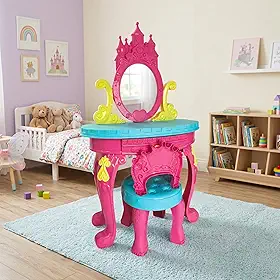 Penteadeira Infantil Princesas C/ Acessórios Brinquedo Rosa