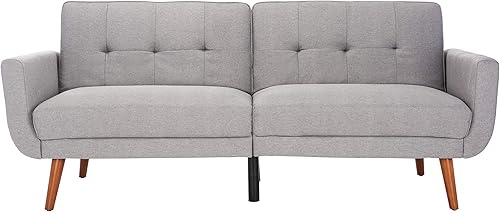 Miniatura 4 de Safavieh Home Bushwick - Sofá cama convertible plegable gris y marrón de 82.7 pulgadas Rubor / Natural,gris/marrón,azul marino / marrón