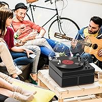 Vista 7 de Record Player with 2X External Speakers Turntable Bluetooth Input Belt-Driven 3-Speed (33, 45, 78 RPM) LP Player Turntables for Vinyl Records with
