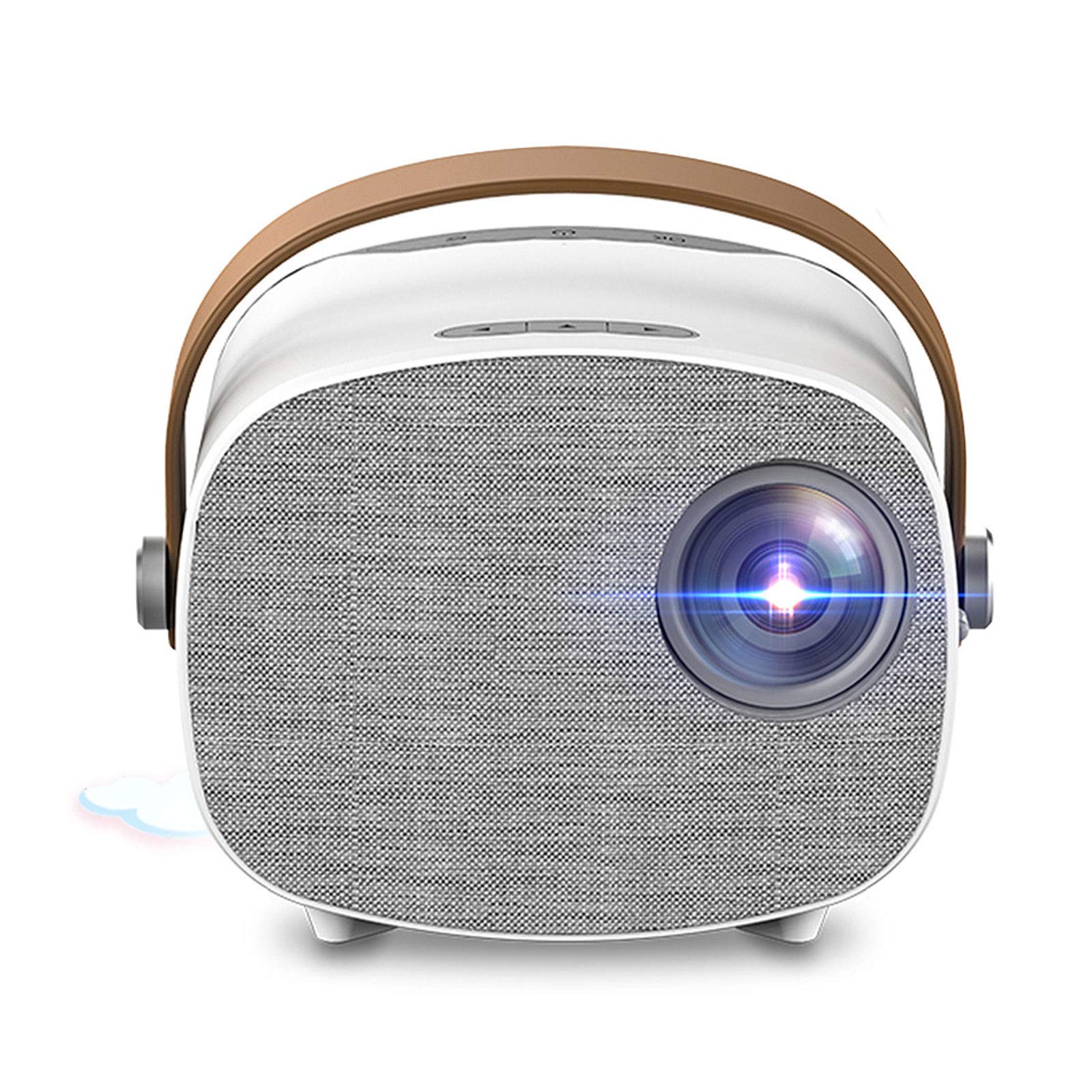 Mini Proiettore LED Tascabile, Videoproiettore Portatile, Proiettore Home Theater 1080P, Doppio Suono Stereo e Sistema di Eliminazione del Rumore Della Ventola, Perfetto per la Casa,Tua Scelta Ideale