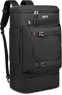 Asenlin Travel Backpack for Women Men，40L Extra Large Carry on Backpack，18 Inch Laptop Backpack Flight Approved Water Resistant Sports Luggage for Casual Daypack Hiking Backpack-Black
