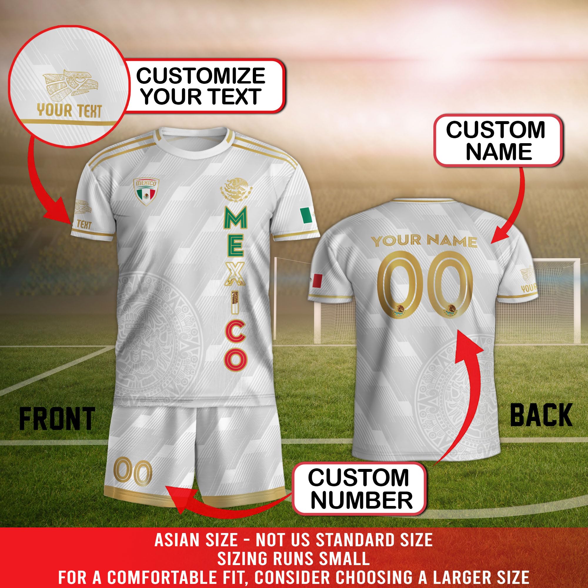 Custom Mexican Soccer Jersey, Personalized Mexican Jersey Soccer, Mexico Jersey Men, Customized Mexico Youth Jersey 4