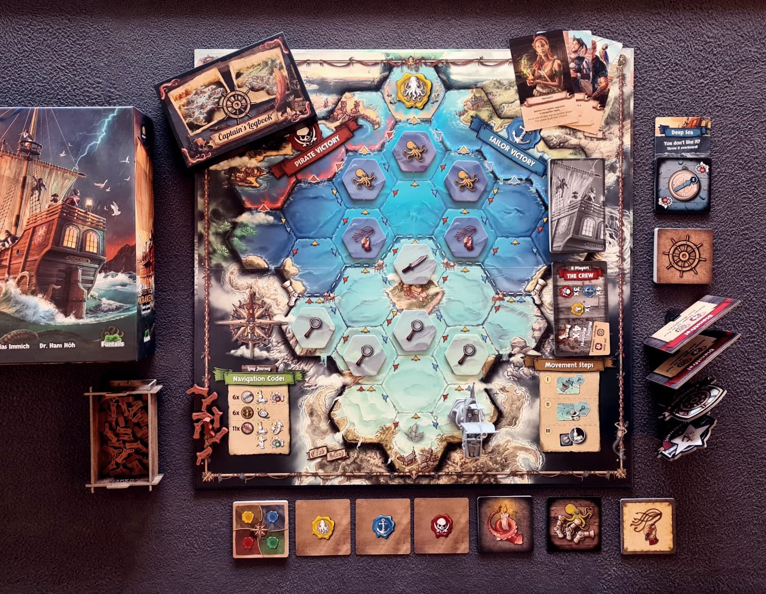 Feed the Kraken – Basic Edition, Deduktionsspiel, ultimativ witziges Piraten-Spiel für 5-11 Personen ab 12 Jahren