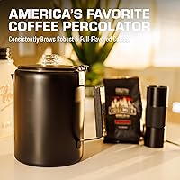 Vista 3 de COLETTI Bozeman Black Percolator Cafetera — Cafetera de Camping — El Percolador Más Elegante de Estados Unidos – SIN Aluminio o Plástico [12 tazas]