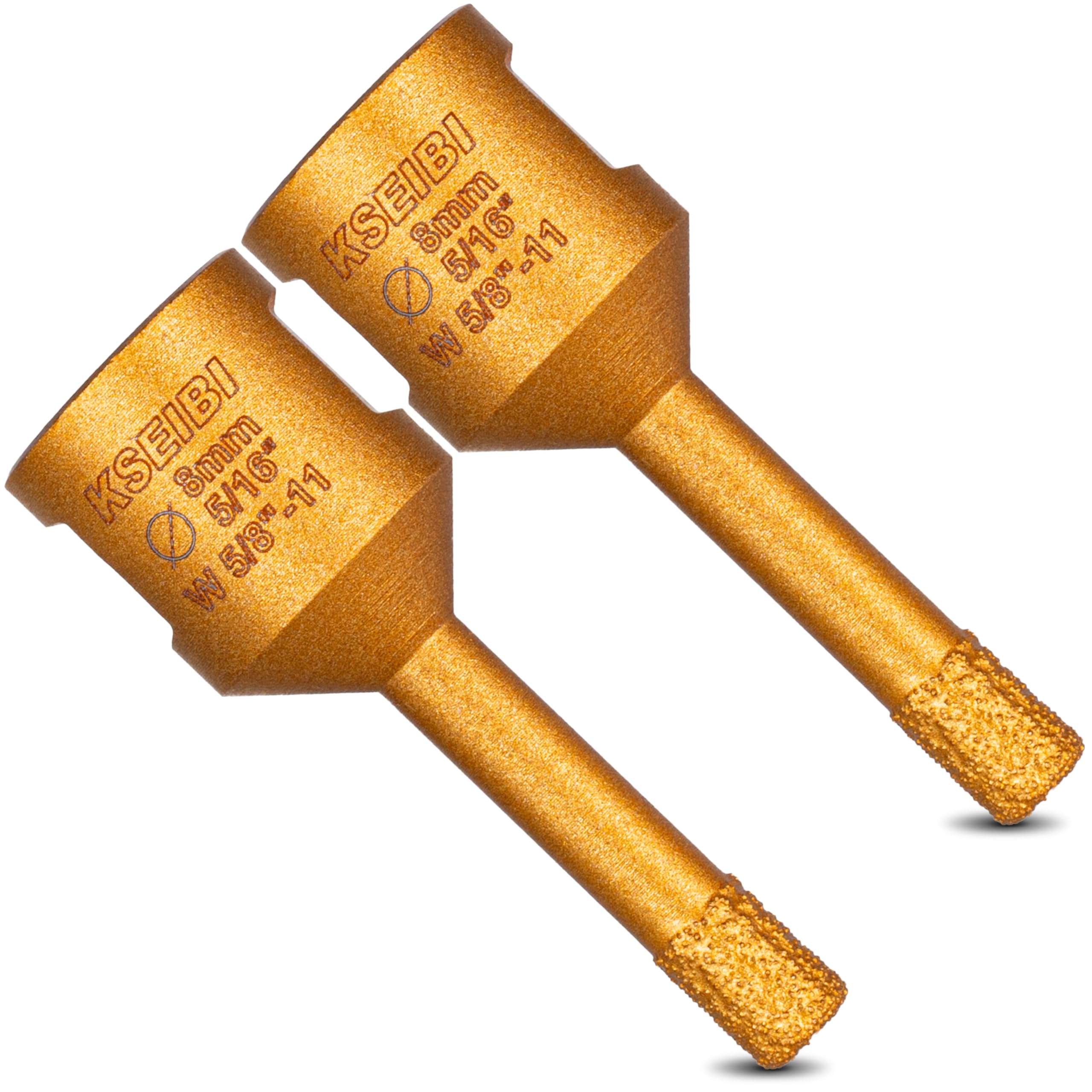 KSEIBI 615208 Diamond Hole Saw, 5/16 Inch (8MM) Diamond Core Drill Bit for Porcelain, Ceramic, Granite, Brick, Marble, Dry Cutting, 1-3/8" Drilling