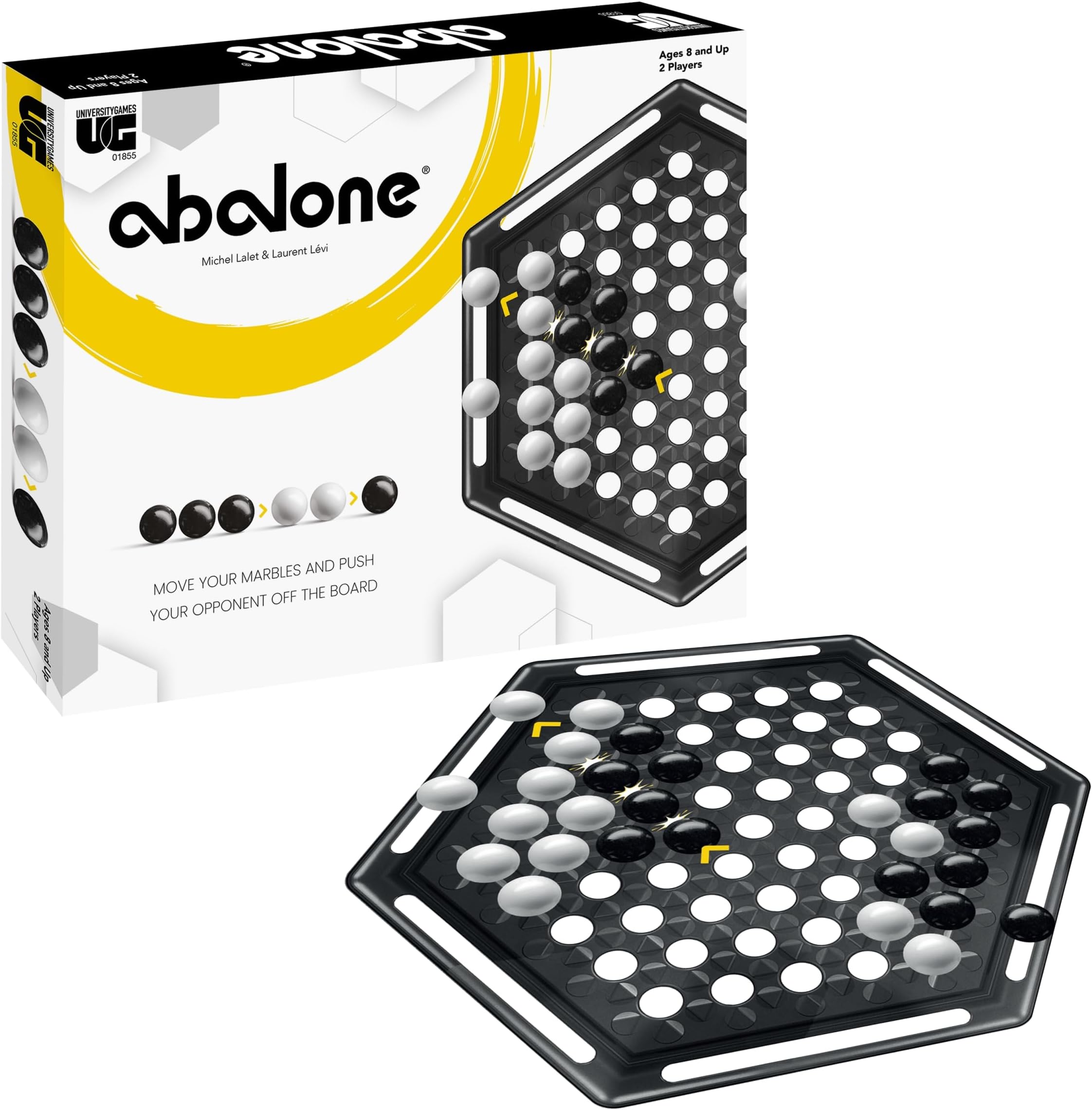 University Games Abalone Marble Strategy Game,Black