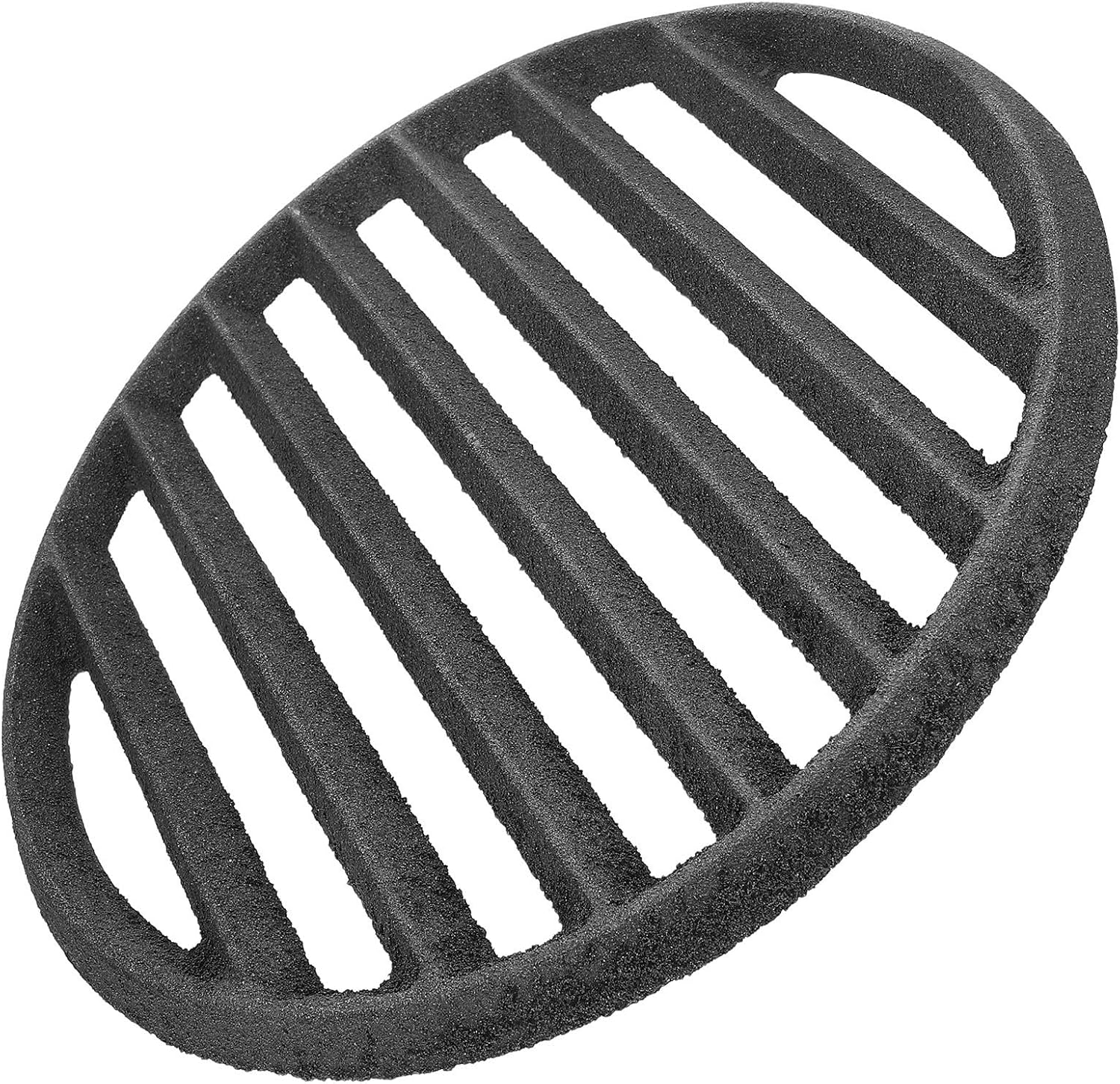 Cast Iron Round Fireplace Grate for Heating and Grilling Heavy Duty Black Cooking Grate Enhanced Airflow Without Burr Replacement for Outdoor and Indoor Use