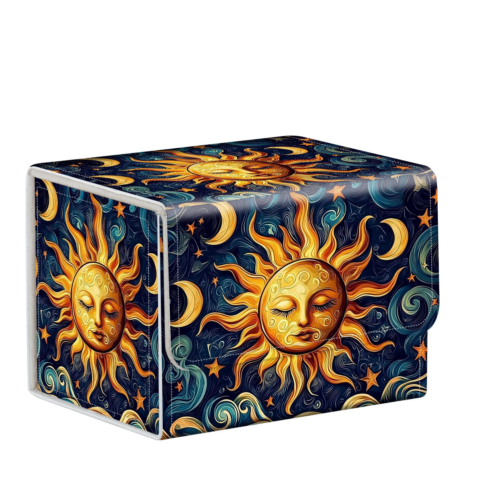 ETLKJVBL for MTG Card Storage Solution, Sun Moon and Star for MTG Card Box and Commander Decks, High Capacity Anime Card Sleeves for Mtg Deck Box, Designed Specifically for Mtg Players — image 1