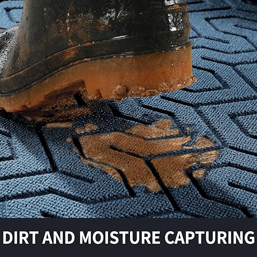 Miniatura 9 de Yimobra Tapete para puerta, resistente para todas las estaciones, para la entrada de la puerta principal, tapetes exteriores antideslizantes para el