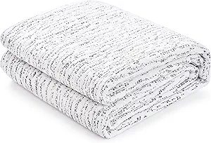Mattress Topper Cover (Only Cover) Mattress Topper Protector Bedding Removable Mattress Encasement with Zippers